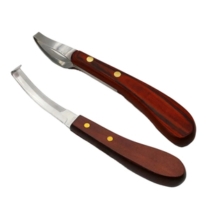 Cuchillo de Castración para Caballos, Tijeras de Doble Filo, Acero Inoxidable, Mango de Madera, Reutilizable, Alta Calidad, Uso Veterinario, Cuidado de la Salud Animal - Product Image 1