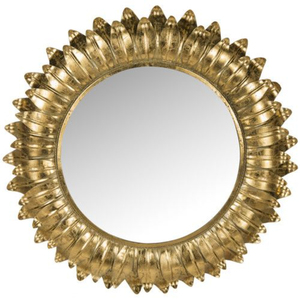 Top Seller Round Shape Metal Gold Coated Frame <b>Bathroom</b> and Living Room Area Decoration Wall <b>Mirror</b> Handicrafts - Product Image 1