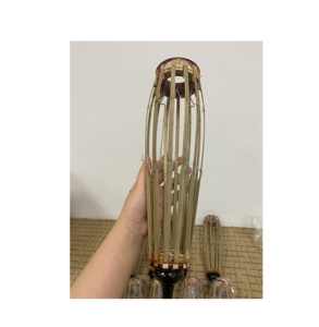 Nouveau Design Asiatique-Style Lotus Soie Lanterne Bambou Pendentif Lumière 20cm 30cm 40cm 50cm Table Suspendue Décoration Halloween Fête Cadeau - Product Image 6