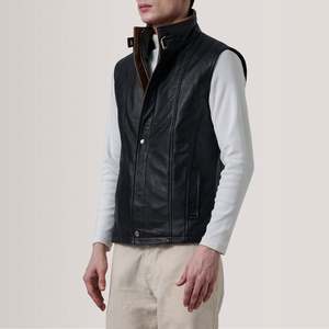 <span class=keywords><strong>Chaleco</strong></span> de Cuero Genuino para <span class=keywords><strong>Hombre</strong></span> Zane, <span class=keywords><strong>Chaleco</strong></span> Táctico Acolchado de Otoño <span class=keywords><strong>con</strong></span> Relleno de Algodón, Logotipo Personalizado, Talla XXL para Uso en Exteriores - Product Image 3