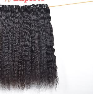 ผมต่อแบบมนุษย์ผมหยิกเป็นลอนยาว8-32นิ้วผมเปียม้วนผมแบบไม่เป็นเหาสองชั้น - Product Image 3