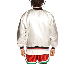 Chaquetas universitarias de satén para hombre Vintage de alta calidad, chaqueta de estilo béisbol con capucha de poliéster 100% para hombre - Product Image 2