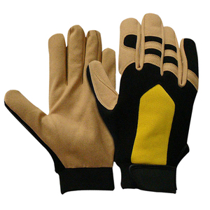 Wholesale Anti <b>Slip</b> Safety Mechanic Gloves Leather Mechanic Safety Glove Mechanical Gloves For Adult - Product Image 4