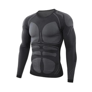 Ensemble de compression élastique solide conçu pour les hommes actifs, ensemble de compression dure avec ensemble de compression de contrôle d'ajustement à manches longues - Product Image 5