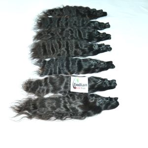 Extensions de cheveux indiens 100% de qualité supérieure, produits originaux, mèches ondulées Remy, donneur unique, double trame, non traitées, cuticules alignées - Product Image 3