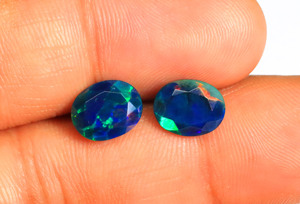 Pierre précieuse d'opale noire éthiopienne unique de forme ovale arc-en-ciel brillant pierre d'opale noire éthiopienne Flashy idéale pour la fabrication de bijoux - Product Image 6