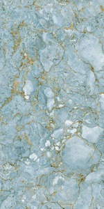 Alexina Aqua 60x120 Full Body Glossy <b>Ceramic</b> Interior Tile Glazed Polished Porcelain Marble Floor Wall Luxury - Product Image 3