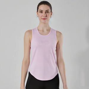 Débardeur court en coton tricoté pour femme, personnalisé OEM, imprimé, décontracté, sans manches, design estival, haut à col - Product Image 6