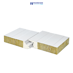 Panel Sándwich de Lana de Roca de 100 mm con Borde de PU, Moderno, Ecológico, Resistente al Fuego, para Construcción de Paredes Exteriores de Almacenes Ignífugos - Product Image 2