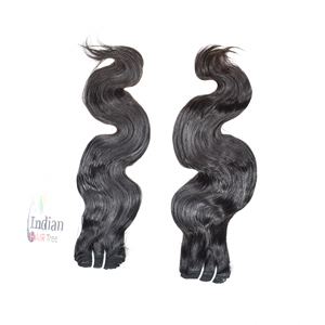 Cheap Unprocessed Natural Color Black Virgin Raw Indian Temple Human Hair Bundles Bodywave <b>Machine</b> Double Weft <b>Weaving</b> for Women - Product Image 5