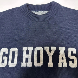 Pull en tricot de coton personnalisé pour hommes OEM Fabricant de pulls en tricot Pull en tricot à manches longues à col rond pour hommes - Product Image 1