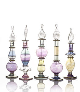 ขวดน้ำหอมดีไซน์หรูหราสไตล์อียิปต์ทำด้วยมือแรงบันดาลใจจากงานฝีมือแก้วเป่าสไตล์อียิปต์โบราณสำหรับโต๊ะเครื่องแป้งหรือของที่ระลึก - Product Image 2