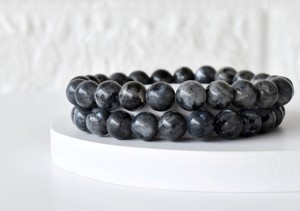 Best Quality Black <b>Labradorite</b> 8mm Round Beaded <b>Bracelet</b> Healing Natural Crystals For Fashion Jewelry Meditation At Wholesale - Product Image 5