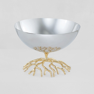 Stainless <b>Steel</b> <b>Bowl</b> Tree Branch Stand Gold And Copper Color Stainless <b>Steel</b> Dry Fruits Serving <b>Bowl</b> - Product Image 5