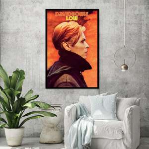 David Bowie Modern <b>Poster</b> Low Canvas Wall Art with Black Frame - Product Image 1