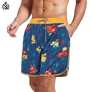 กางเกงขาสั้นชายหาดแบบสั้นสำหรับผู้ชายกางเกงขาสั้นชายหาดแบบแห้งเร็วแบบลำลองสีทึบพิมพ์ลายสำหรับใส่ในฤดูร้อนผลิตจากโรงงาน OEM - Product Image 3