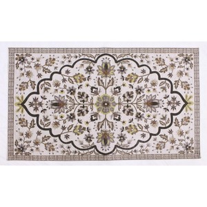 พรมโพลีเอสเตอร์และผ้าฝ้ายพิมพ์ลายแบบป้องกันการซีดจางที่ทันสมัยพร้อม TPR ด้านหลัง arya Ziegler สำหรับการตกแต่งที่ยาวนานจากผู้ผลิตอินเดีย - Product Image 1