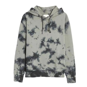 Nueva llegada de los hombres 100% algodón pulóver sudadera personalizada con capucha superior con diseño de impresión OEM para la temporada de invierno Color sólido Tie Die - Product Image 3