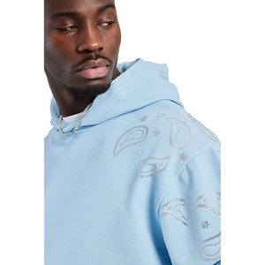 Fournisseur en gros – Sweat-shirt unisexe personnalisé en jean brodé pour homme, coupe classique, style streetwear, pull d'hiver - Product Image 3