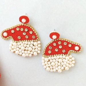 Pendientes bordados Pendientes vintage tejidos a mano inspirados en la naturaleza Joyería en forma de flor personalizada ecológica para fiestas Coloridas - Product Image 1