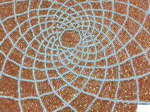 แผ่นรองจานปักลายลูกปัดดอกไม้ทำจากวัสดุยางที่ทนทานเสื่อปูโต๊ะกันลื่นสำหรับทุกวัน - Product Image 4