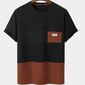 2024 haute qualité Simple couleur unie à manches courtes respirant hommes T-Shirt motif solide fabriqué au Pakistan - Product Image 1