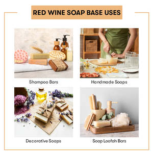 Savon Solide Artisanal Végétalien au Vin Rouge, Base de Savon à Faire Fondre 1kg, Sans Alcool, pH 9.7, pour Blanchiment de la Peau, Antiseptique, Savon de Toilette Solide - Product Image 3