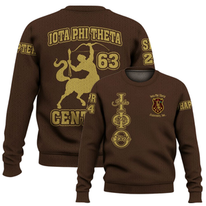 Iota Phi เสื้อสเวตเตอร์ถักนิต1963, เสื้อสเวตเตอร์ถักเสื้อสวมหัวลายพี่น้องเสื้อผ้าอะคริลิคสำหรับฤดูหนาว - Product Image 6