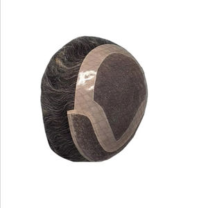 Perruque Taz Hair BD en cheveux humains, ondulée, prothèse, 100% cheveux chinois Remy, toupet à dentelle frontale avec base mono - Product Image 1