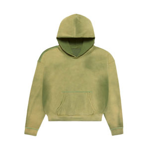 Sweat à capuche imprimé délavé de haute qualité pour hommes, logo personnalisé, vintage, en molleton français, thermique d'hiver, impression en gros, fabricants - Product Image 4