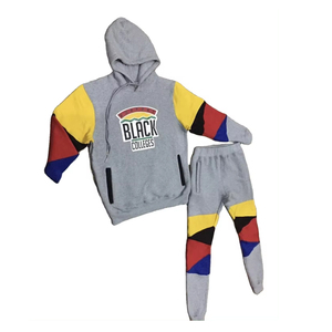 Chándal con panel de bloque de color de diseño personalizado para hombre, ropa de calle deportiva, chándal de moda para invierno - Product Image 3