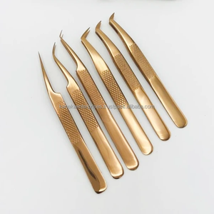 Pince à épiler antistatique en acier inoxydable solide à plasma KANEKA ENTERPRISES, pointe pointue, volume classique, outil pour les cils - Product Image 1