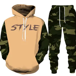 Conjunto de chándal duradero para hombre con cintura elástica, bolsillos con cremallera y tela suave para actividades diarias - Product Image 2