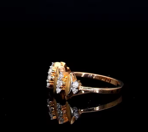 IGI 18K oro 0.65CT EF VVS redondo brillante corte laboratorio diamantes anillos IGI boda diamante anillo de compromiso - Product Image 2