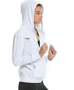 Veste à capuche pour femmes, sweat-shirt en coton léger à fermeture éclair, bon marché et confortable, printemps, meilleures ventes - Product Image 2