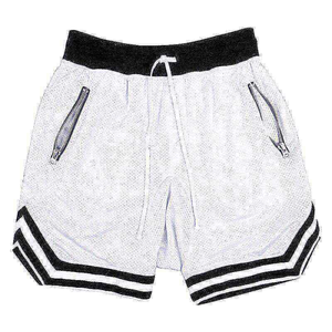 Logo personnalisé Short de basket-ball d'été respirant à séchage rapide en polyester avec maille et fermeture éclair brodée pour hommes - Product Image 6