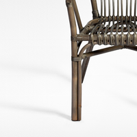 Chaise en rotin naturel moderne de haute qualité, style de détente, meubles pour la maison ou la salle à manger de restaurant, pour le salon