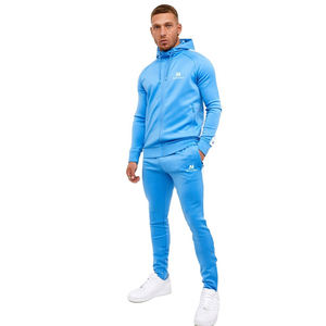 Conjunto de ropa deportiva de invierno para hombre XL con cremallera a rayas Sudadera con capucha Jogging pantalones de chándal con Logo Fleece Chándal Traje Track Sports Venta caliente - Product Image 1