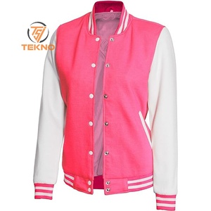 <b>Women's</b> Breathable Crop Varsity <b>Jacket</b> with Custom Logo/Color High Light Weight Available at Wholesale Rate Long Clothing Length - Product Image 4