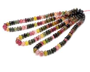 Vente chaude 8mm pastèque facettes Rondelle forme Tourmaline perles de pierres précieuses multi-Tourmaline perles de pierre en vrac fabrication de bijoux - Product Image 1