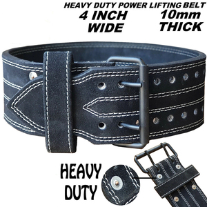 Cinturón de cuero para levantamiento de pesas con hebilla de acero personalizada, correa de soporte para la espalda, cinturón de entrenamiento de gimnasia para hombres - Product Image 2