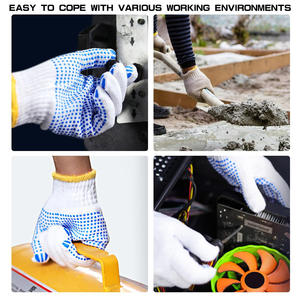 Guantes de puntos de algodón personalizados, agarre de Palma duradero, diseño cómodo para Taller de jardinería de almacén y mantenimiento diario - Product Image 3