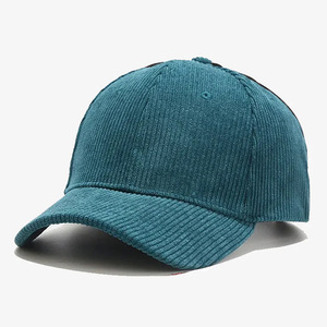 Casquette de baseball en velours côtelé pour femme en hiver chapeaux en velours côtelé avec logo personnalisé casquettes de baseball unisexes en polyester/coton vente en gros - Product Image 1