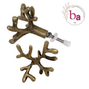 Tiradores de cajón de hierro fundido con Rama de Coral antiguo, Exportación de alta calidad para cocina, tocador, sala de estar, Villa, Hotel, uso al aire libre - Product Image 1