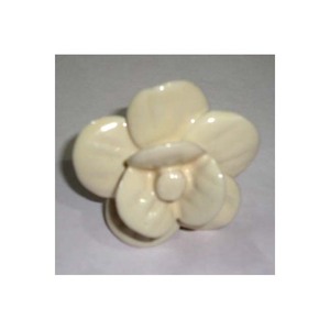 Tiradores de cajón hechos a mano con forma de flor 2025, excelente diseño, estilo antiguo, Color blanco, decoración de armario para sala de estar, perillas de cerámica - Product Image 1