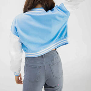 Veste universitaire courte pour femmes de haute qualité, automne-hiver, vente en gros, nouvelles vestes universitaires courtes élégantes pour femmes, vente en gros - Product Image 2