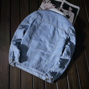 Direct d'usine fait sur mesure en coton à manches longues impression personnalisée pour hommes Jeans Denim homme vestes Jeans manteau Denim produit Offre Spéciale - Product Image 6