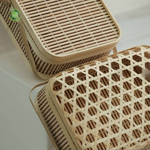 Caja de regalo de bambú con tapa tejida Caja de regalo de bambú laminado natural y embalaje de almacenamiento Producto de Vietnam Wholesale. - Product Image 2