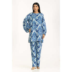 Conjunto Coordinado de Viscosa Estampada Tencil, Chifón Informal IPST-55059 para Primavera/Verano - Product Image 1