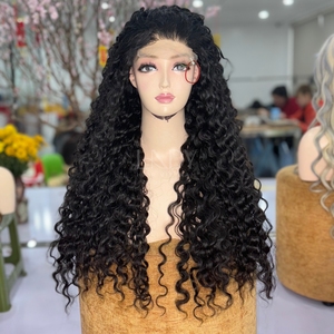 100% vrais cheveux humains avant de lacet perruque prix de gros cheveux vietnamiens birman bouclés Frontal HD dentelle - Product Image 1